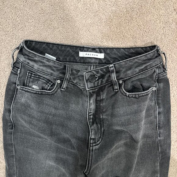 Women's Black and Grey Jeans - Picture 4 of 4